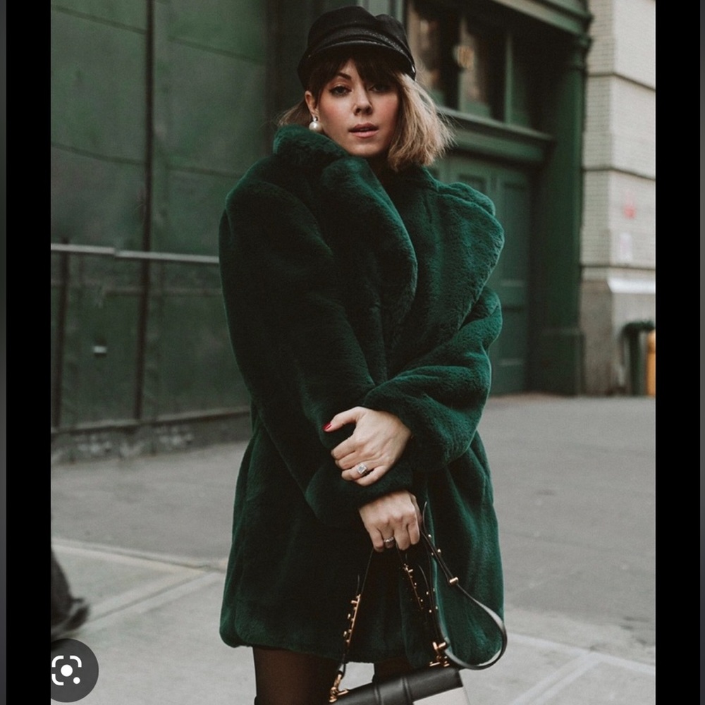 Apparis Sophie emerald green coat